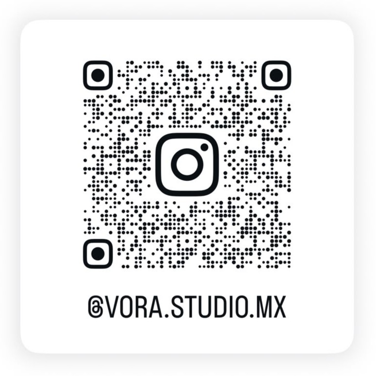 QR de Instagram @VORA.STUDIO.MX